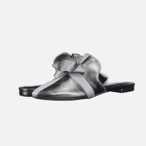 Katy Perry Collections The Stephanie Metallic Silver Mules 8.5